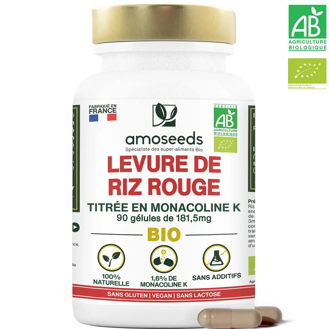 Levure de Riz Rouge Bio | 90 gélules