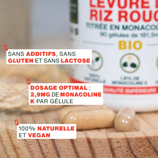 Levure de Riz Rouge Bio | 90 gélules – Image 3