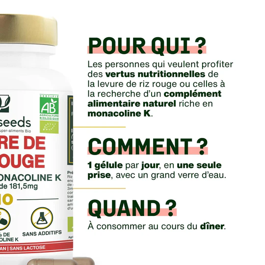 Levure de Riz Rouge Bio | 90 gélules – Image 4
