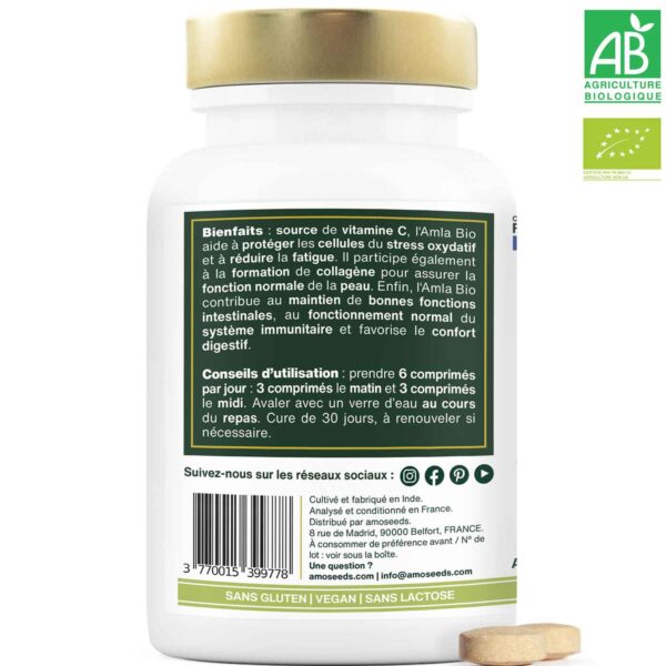 Amla Bio, Extra Fort | 180 comprimés – Image 2