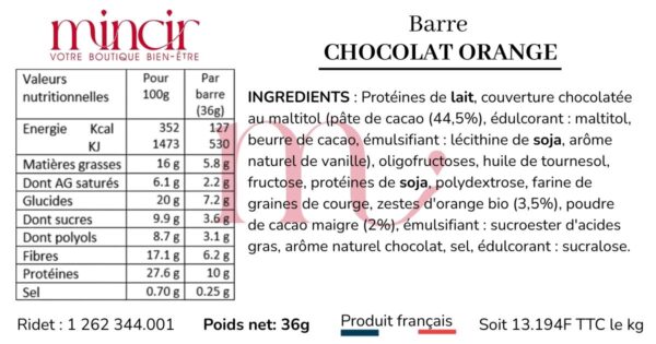 Barre Chocolat Orange – Image 2