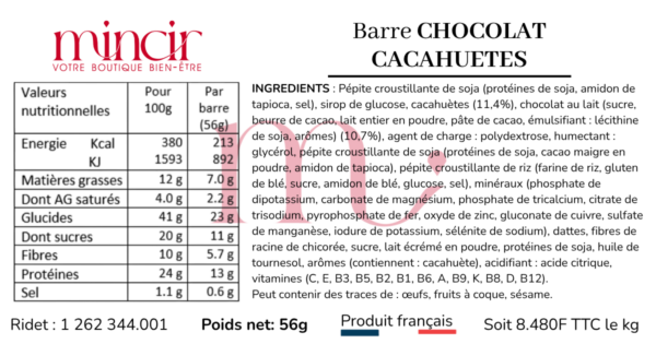 Barre Chocolat Cacahuètes – Image 2