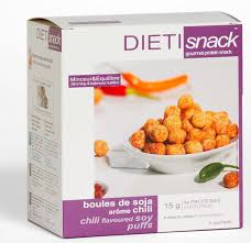 Boite de 5 sachets Boules de Soja soufflées saveur Chili