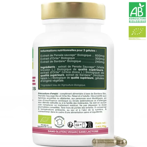 Complexe Peau Nette, Peaux grasses et à problèmes | 90 gélules – Image 2