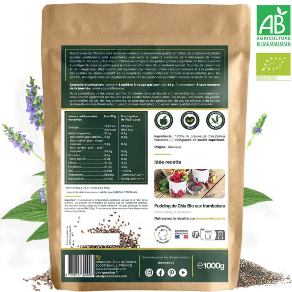 Graines de Chia Bio 200g – Image 2