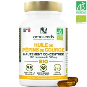 Huile de pépins de courge Bio | 180 capsules