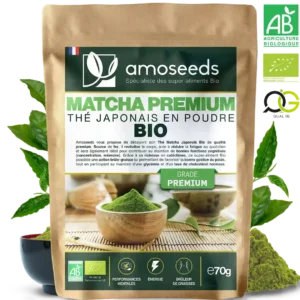 Thé Matcha Premium Japonais en Poudre Bio 70g