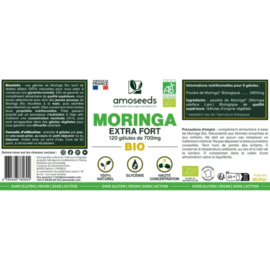 Moringa Bio, Extra Fort | 90 gélules – Image 5