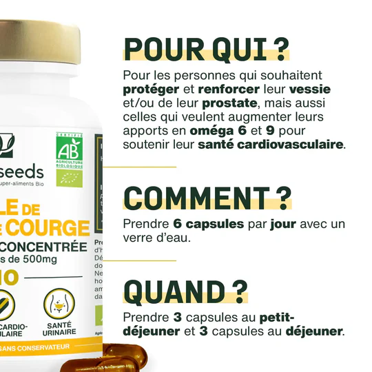 Huile de pépins de courge Bio | 180 capsules – Image 4