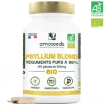 Psyllium Blond Bio, Téguments purs à 99% | 180 gélules de 500mg