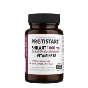 Shilajit 1000mg + Vitamine B6 (Pot de 60 Gélules)