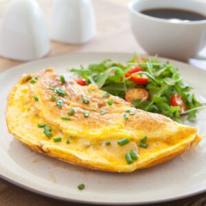 Omelette bacon