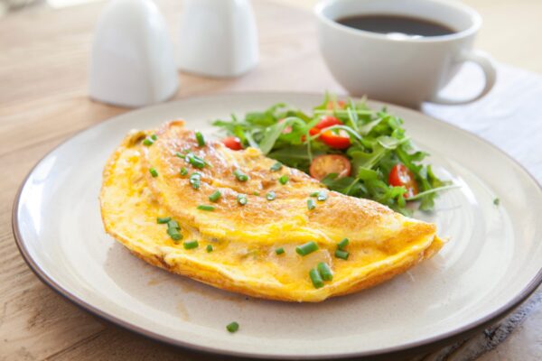 Omelette bacon