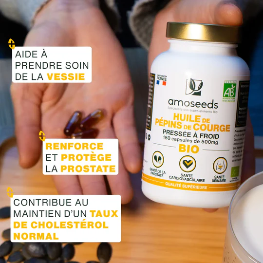 Huile de pépins de courge Bio | 180 capsules – Image 3